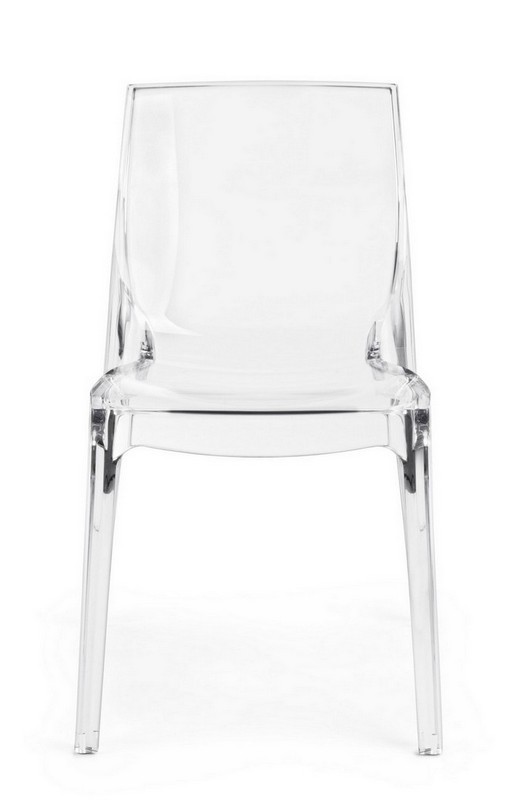 Bizzotto sedia trasparente di design per ambienti moderni Ashley