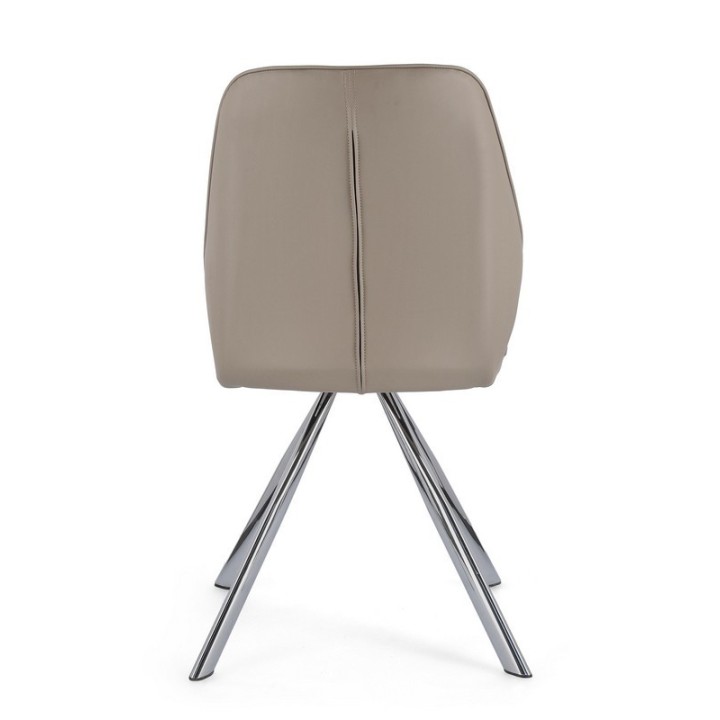 Bizzotto Sedia Maxwell in similpelle tortora