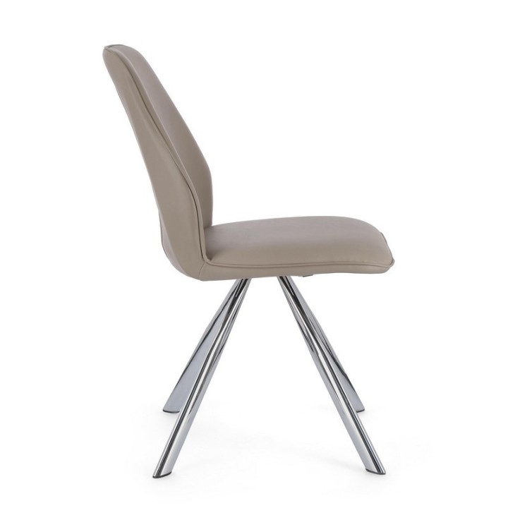 Bizzotto Sedia Maxwell in similpelle tortora