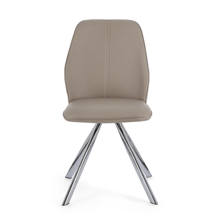 Bizzotto Sedia Maxwell in similpelle tortora