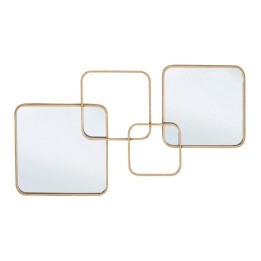 Bizzotto Specchio Oralie a quadrati oro 70 × 40 cm