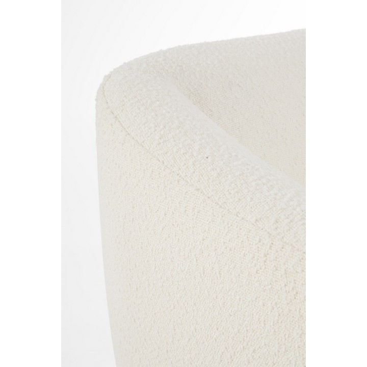 Bizzotto Poltrona Claudine in bouclé bianco