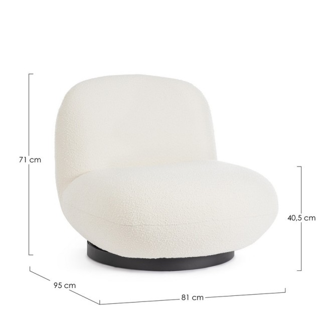 POLTRONA MARGOT GIREV BIANCO BOUCLE'