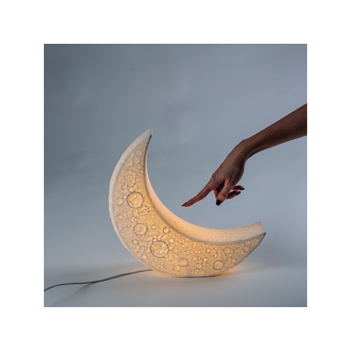 Seletti My Tiny Moon Lamp con luce LED calda