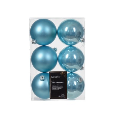 BAUBLE SHATTERPROOF  MIX SUGAR BLUE