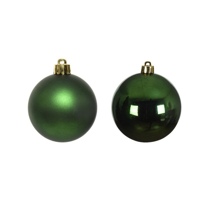 Kaemingk Set di 6 palline di Natale verde pino Ø 8 cm