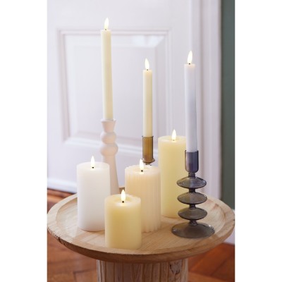 Kaemingk set 2 candele senza fiamma con led color crema H24.5cm - Candida  Celiento