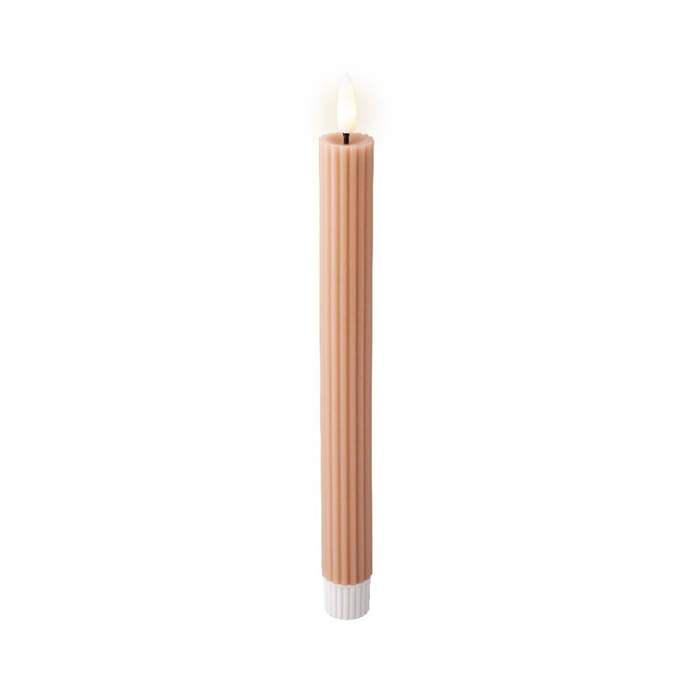 Kaemingk set 2 candele senza fiamma con led colore rosa H24.5cm - Candida  Celiento