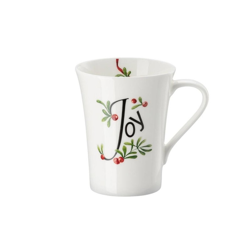 BICCHIERE C/MANICO HOLY CHRISTMAS 