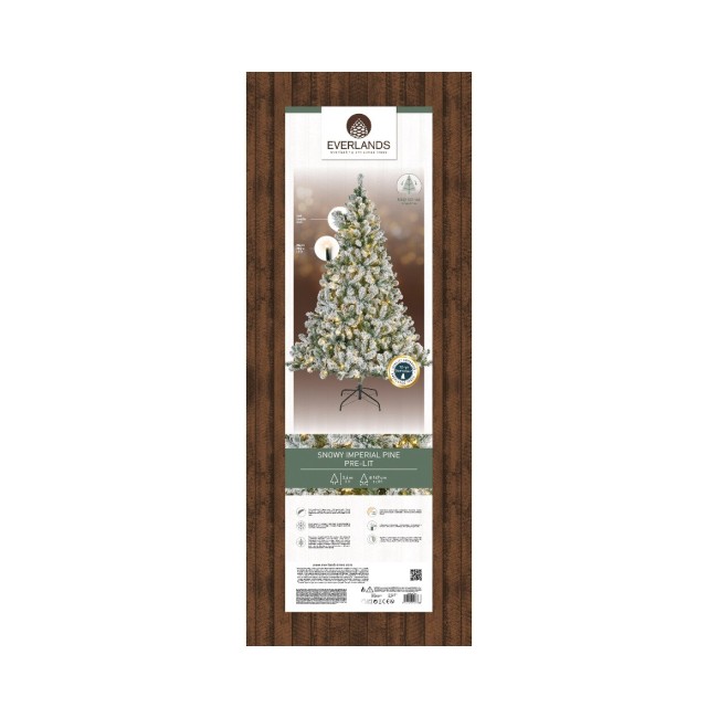 Albero Pino Imperiale Innevato Micro LED 240 cm...