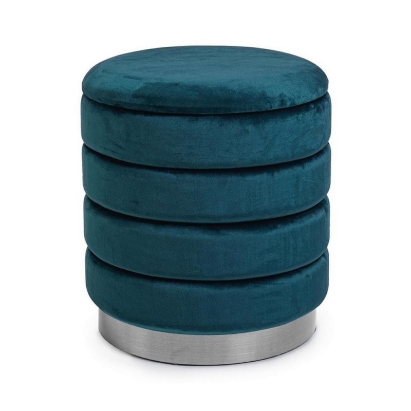 Pouf Contenitore Darina Navy Ø40xH44 cm – Bizzotto