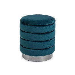 Bizzotto Pouf contenitore Darina blu avio piccolo Ø 36 cm