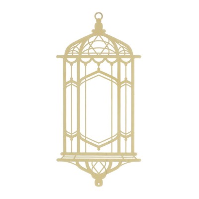 DECORO LANTERNA MET.TRAF.APP.ORO 15X30CM