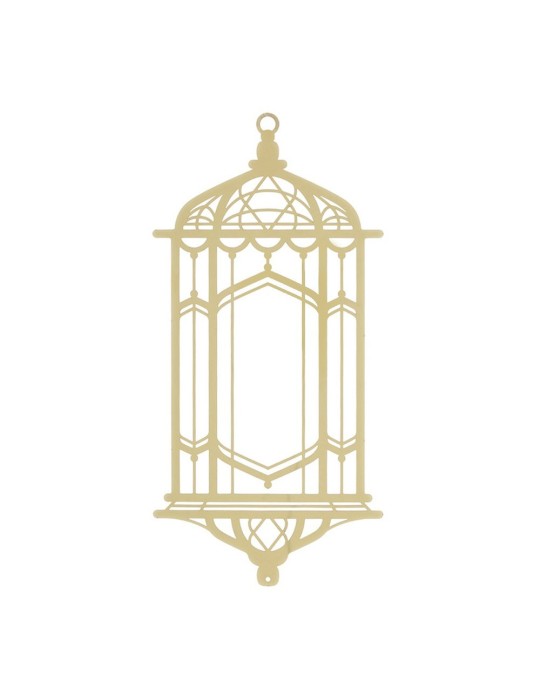 DECORO LANTERNA MET.TRAF.APP.ORO 15X30CM 