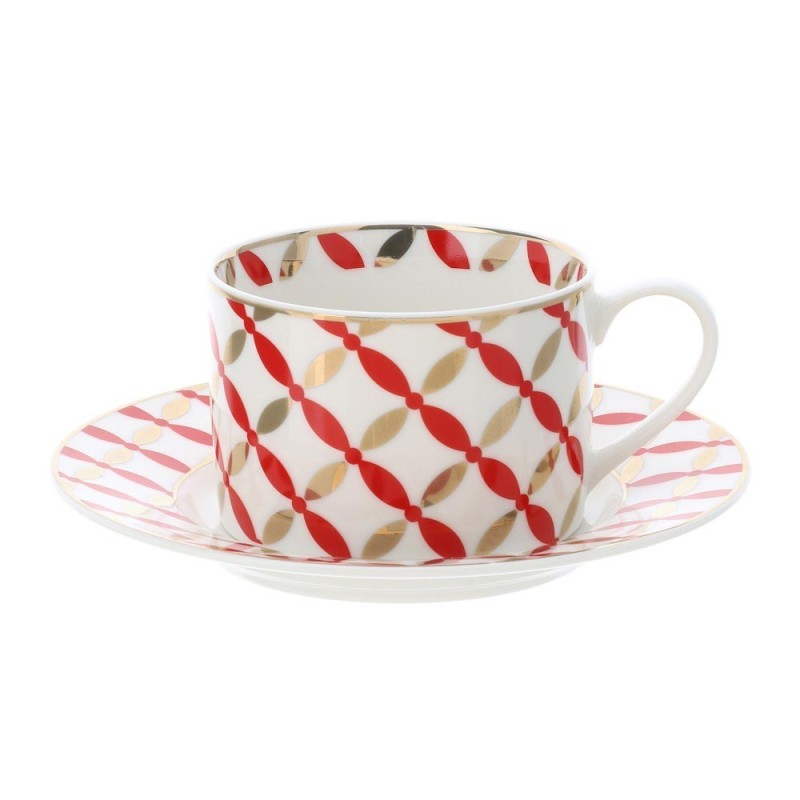 Tazza da Tè Natalizia in Porcellana 8,5x6 cm Hervit