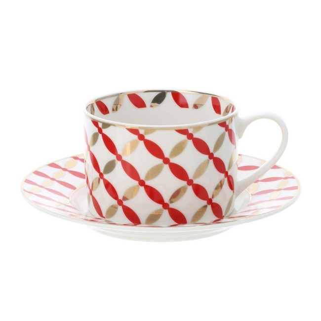 Tazza da Tè Natalizia in Porcellana 8,5x6 cm Hervit