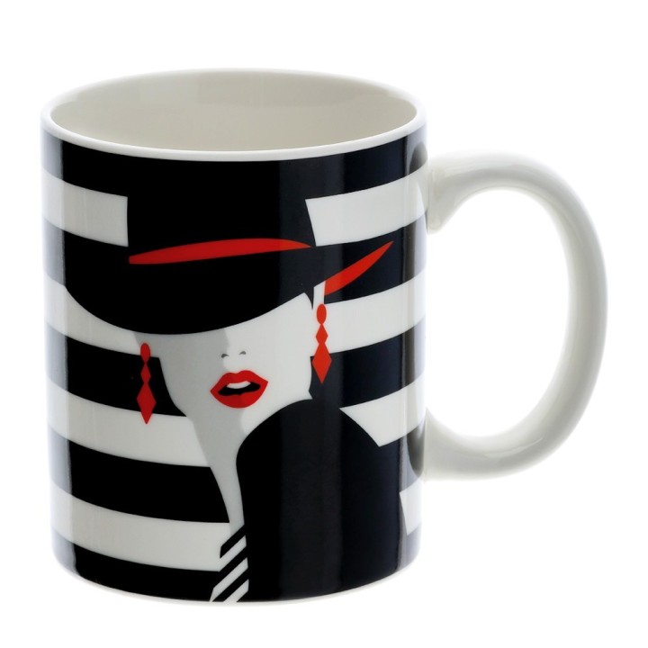 Hervit Creations Tazza mug Fashion Lara in porcellana Ø 8 cm