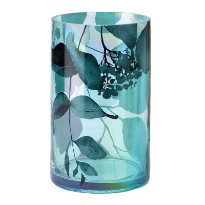 VASO VETRO BOTANIC VERDE/AB DIA.12X20CM