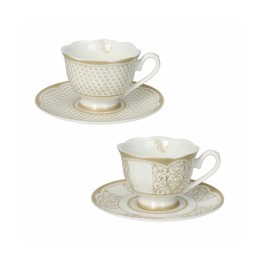 Set 2 Tazzine Caffè Golden Eye Brandani New Bone China