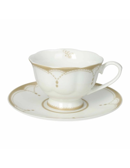 TAZZA THE GOLDEN EYE SET 2 PZ NEW BONE CHINA