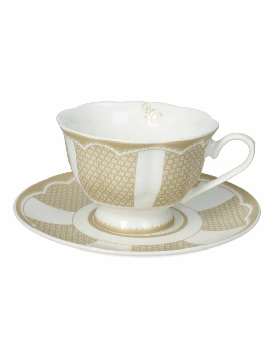 TAZZA THE GOLDEN EYE SET 2 PZ NEW BONE CHINA