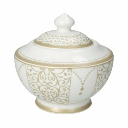 Brandani Zuccheriera Golden Eye in new bone china alta 11 cm