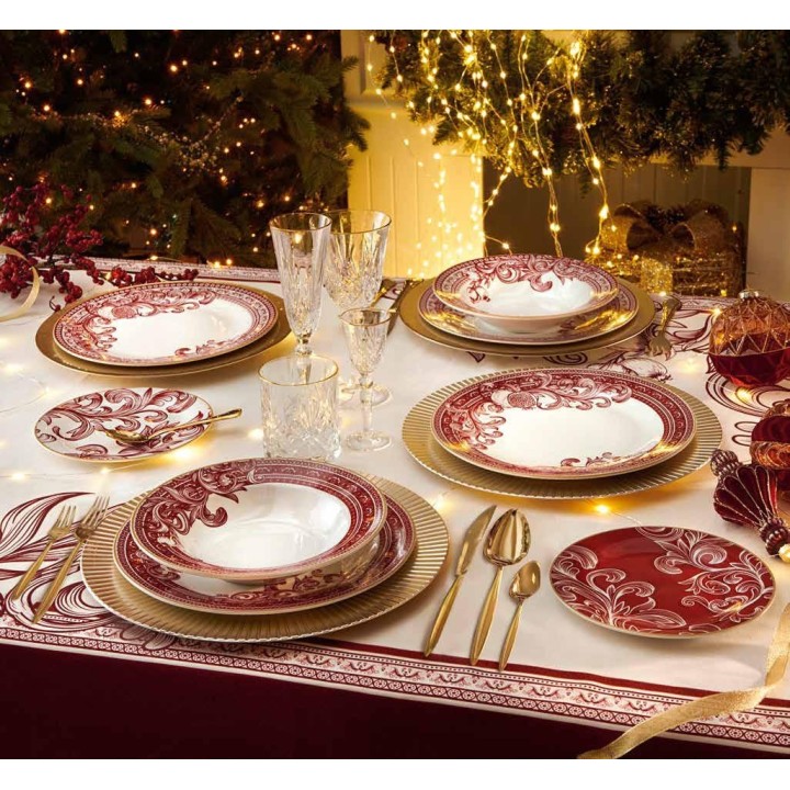 Brandani Set di 4 sottopiatti Raggera champagne Ø 32,5 cm