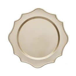 Brandani Set di 4 sottopiatti Smerlato champagne Ø 32 cm
