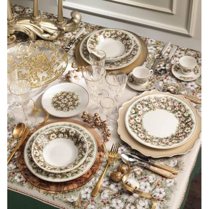 Brandani Set di 4 sottopiatti Smerlato champagne Ø 32 cm