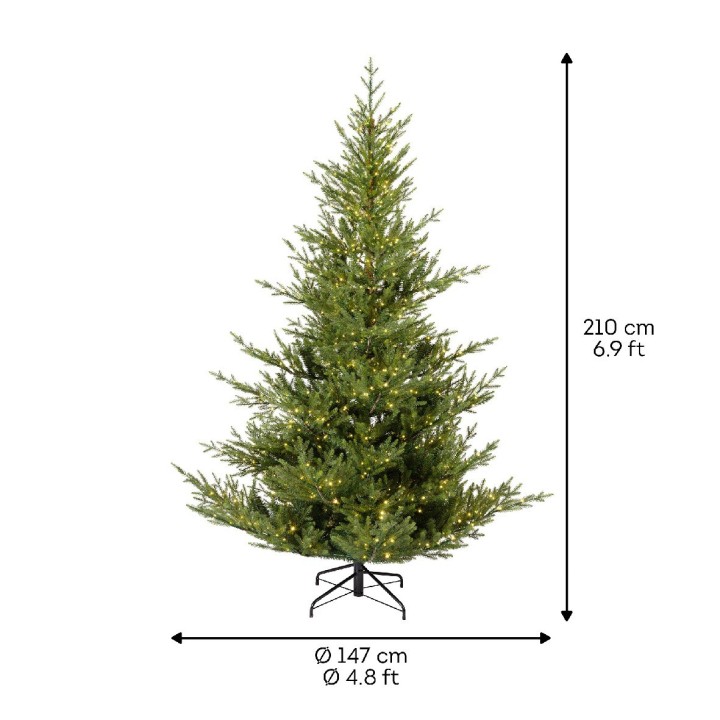 Kaemingk Albero di Natale Norway Spruce 240 cm 1.100 LED