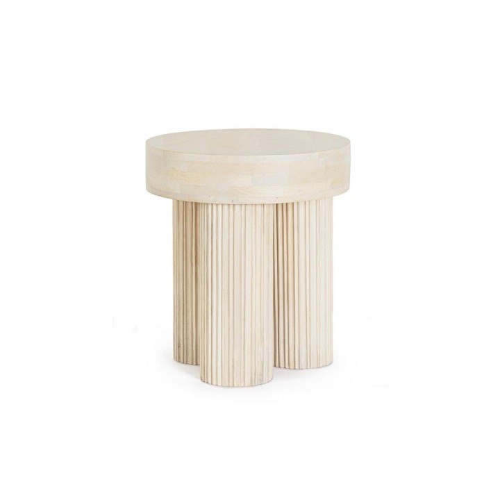 Bizzotto Tavolino Dacca in legno di mango naturale Ø 45 cm