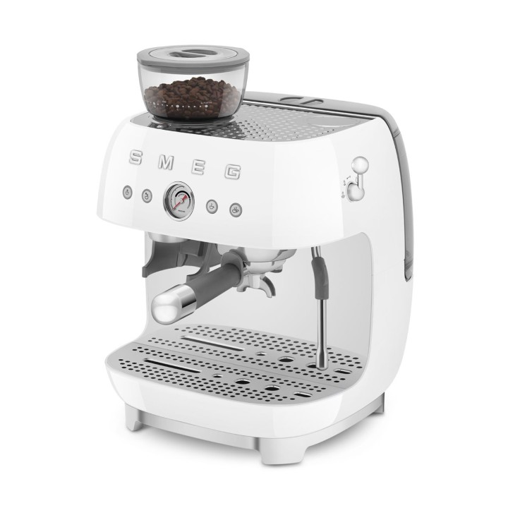 Smeg Macchina espresso 50's Style con macinacaffè bianca