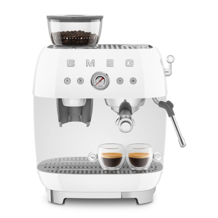 Smeg Macchina espresso 50's Style con macinacaffè bianca