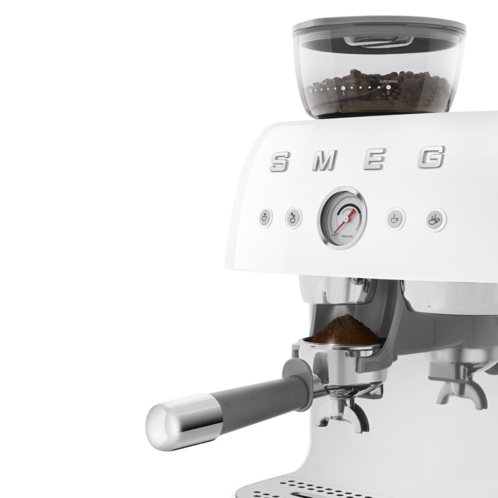 Smeg Macchina espresso 50's Style con macinacaffè bianca
