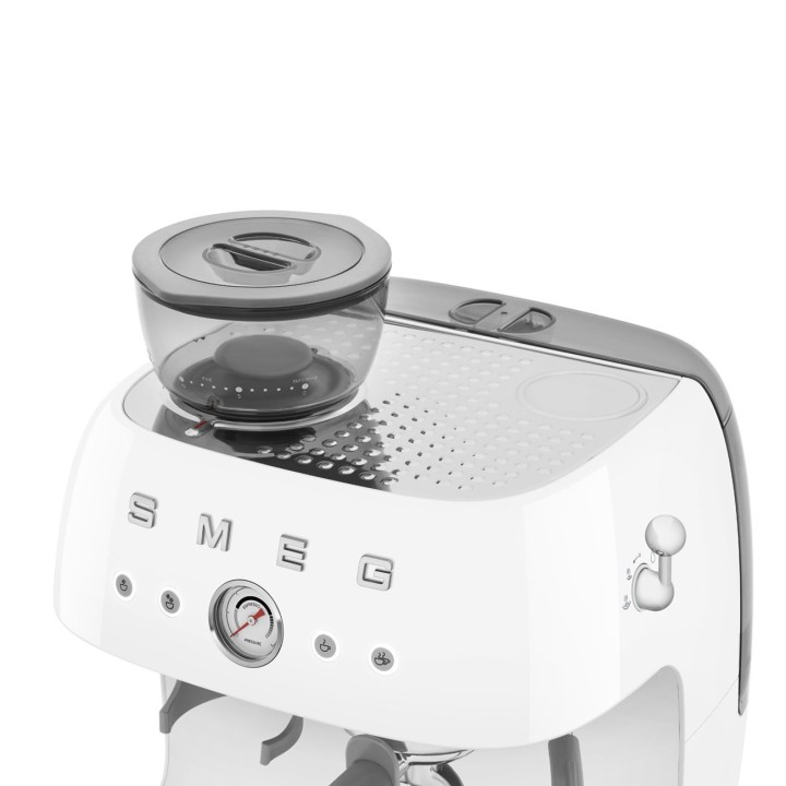 Smeg Macchina espresso 50's Style con macinacaffè bianca
