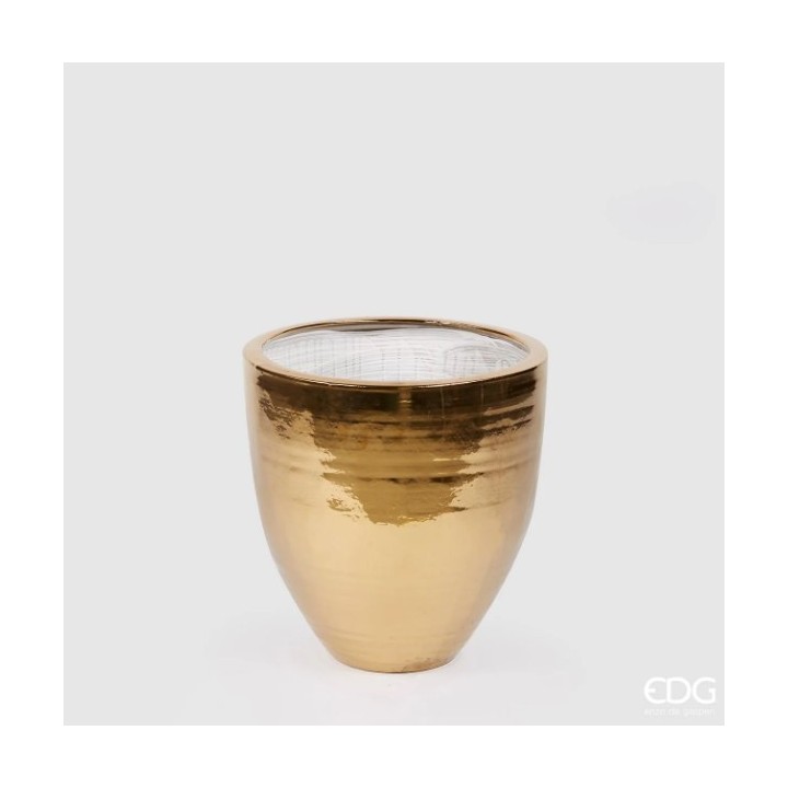 EDG Enzo De Gasperi Vaso Fenice svasato oro Ø 43 cm