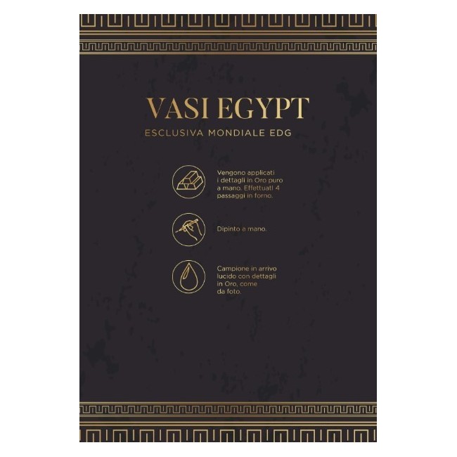 VASO EGYPT SNAKE C/RIGHE H32