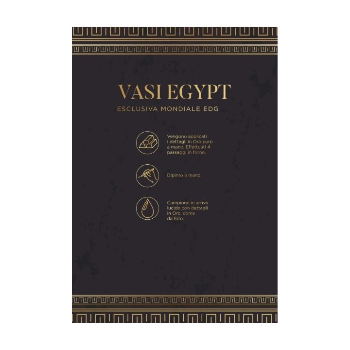 EDG Enzo De Gasperi Vaso Egypt Snake con righe alto 32 cm