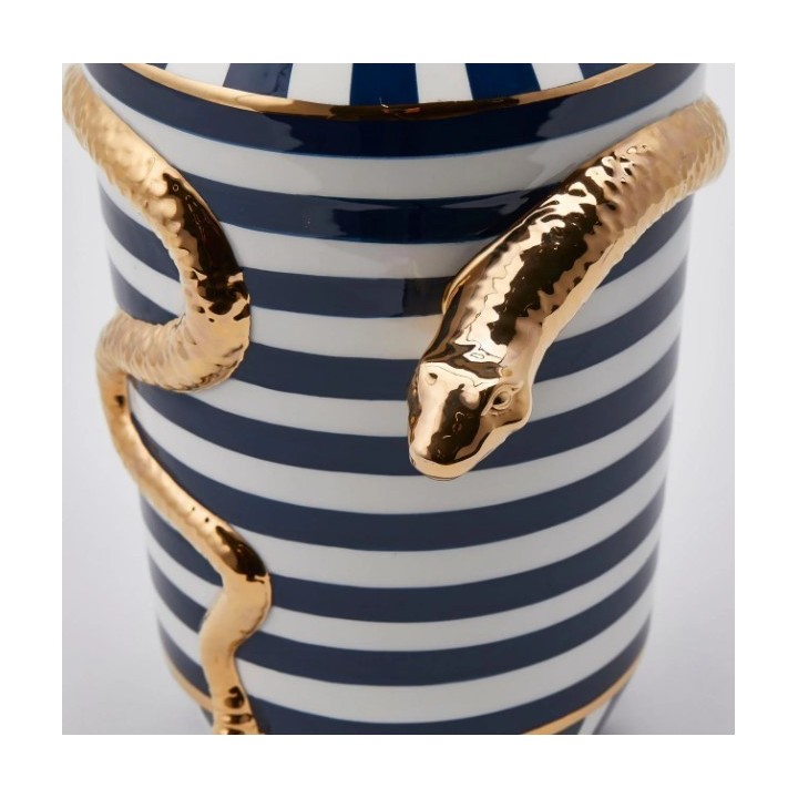 EDG Enzo De Gasperi Vaso Egypt Snake con righe alto 32 cm