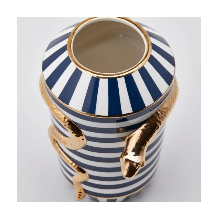EDG Enzo De Gasperi Vaso Egypt Snake con righe alto 32 cm