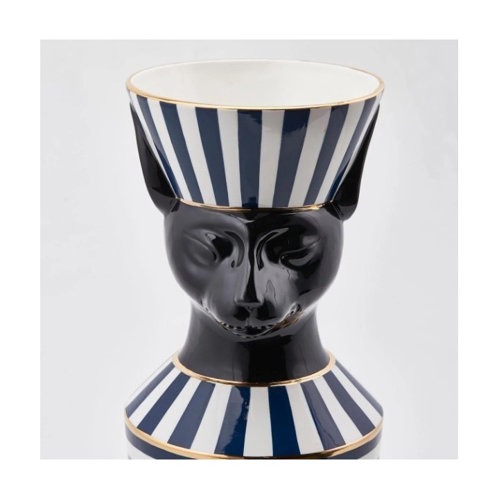 EDG Enzo De Gasperi Vaso Egypt Snake porcellana alto 47 cm