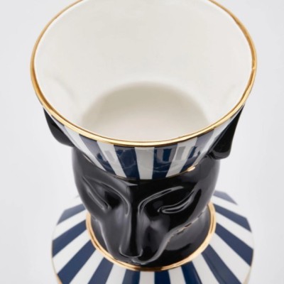 Vaso Egypt Snake con Righe H47 EDG – Vaso Decorativo in... 2