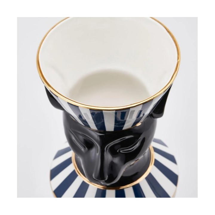 EDG Enzo De Gasperi Vaso Egypt Snake porcellana alto 47 cm