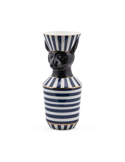 Vaso Egypt Snake con Righe H47 EDG – Vaso Decorativo in Porcellana di Lusso
