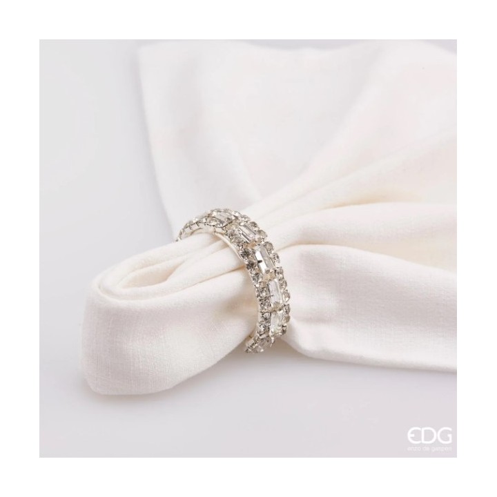 EDG Enzo De Gasperi Set di 4 fermatovaglioli Jewel argento