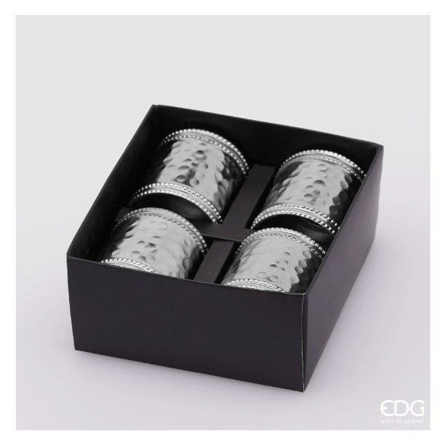 SET 4 PORTATO CONVESSO METAL CONF. REGALO
