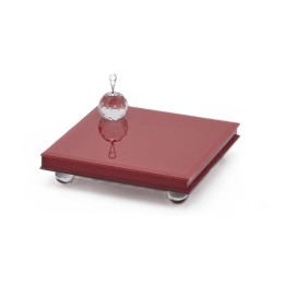 EDG Alzata a specchio con piedini rossa 20 × 20 cm