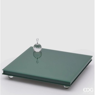 Enzo De Gasperi Alzata in Specchio Verde con Piedi...