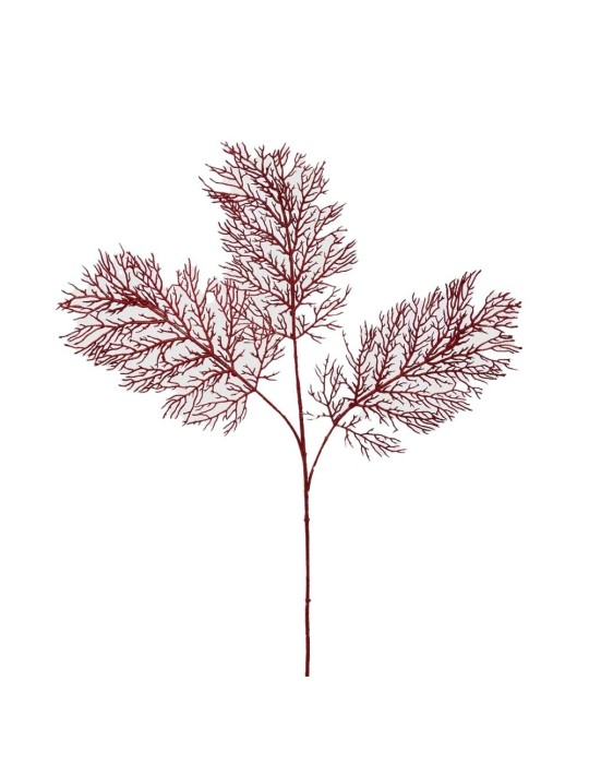 Corallo Olis Ramo Rosso Glitterato H75 cm - EDG