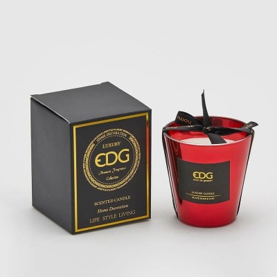 Candela profumata Mirror Black Rose & Oud rossa EDG